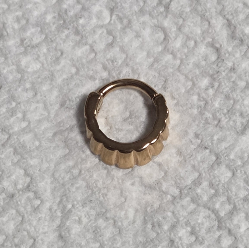 Rose Gold Septum Clicker Tether Jewelry "Naica" 14 Gauge